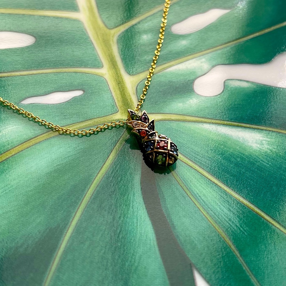 *NEW* EFFY Mini Rainbow Pineapple Necklace